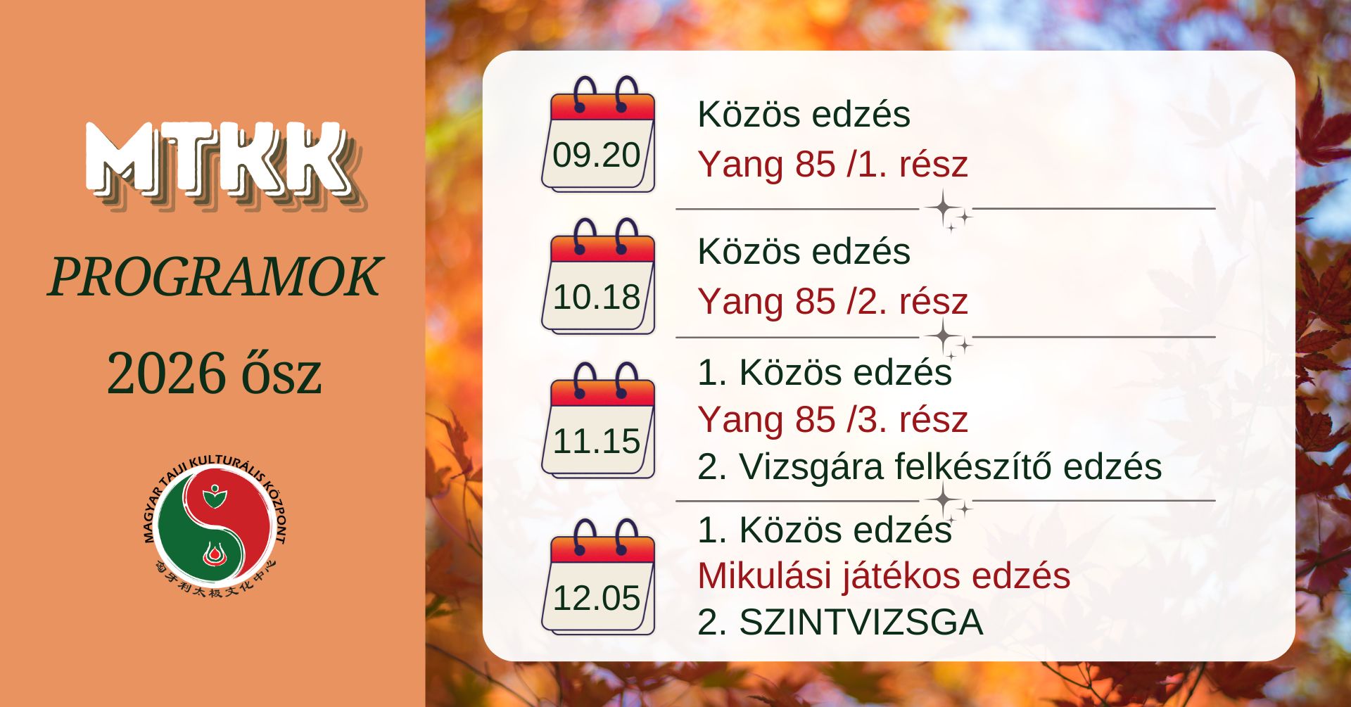 Programok 2026 ősz